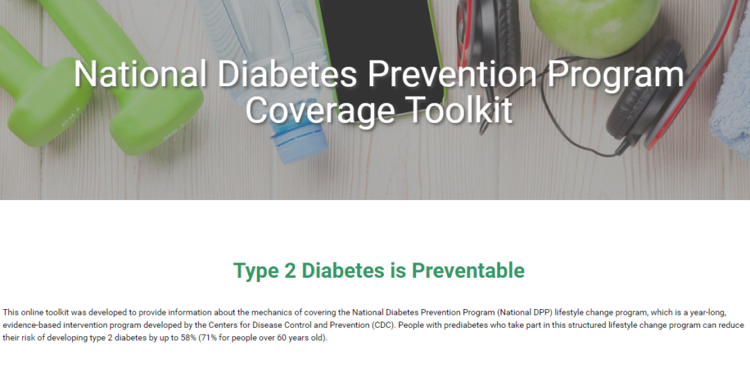 National Diabetes Prevention Program Coverage Toolkit - Implementing ...